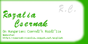 rozalia csernak business card